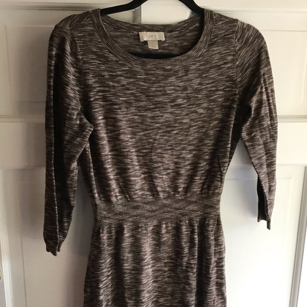 LOFT XS Brown Sweater Dress
